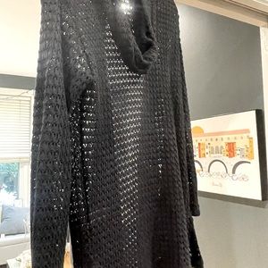 Splendid black knit hooded sweater